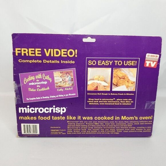 MICROCRISP Microwave Browning Crisping Wrap Cooking Rack As Seen on TV Vintage - Picture 2 of 2
